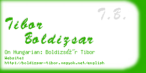 tibor boldizsar business card